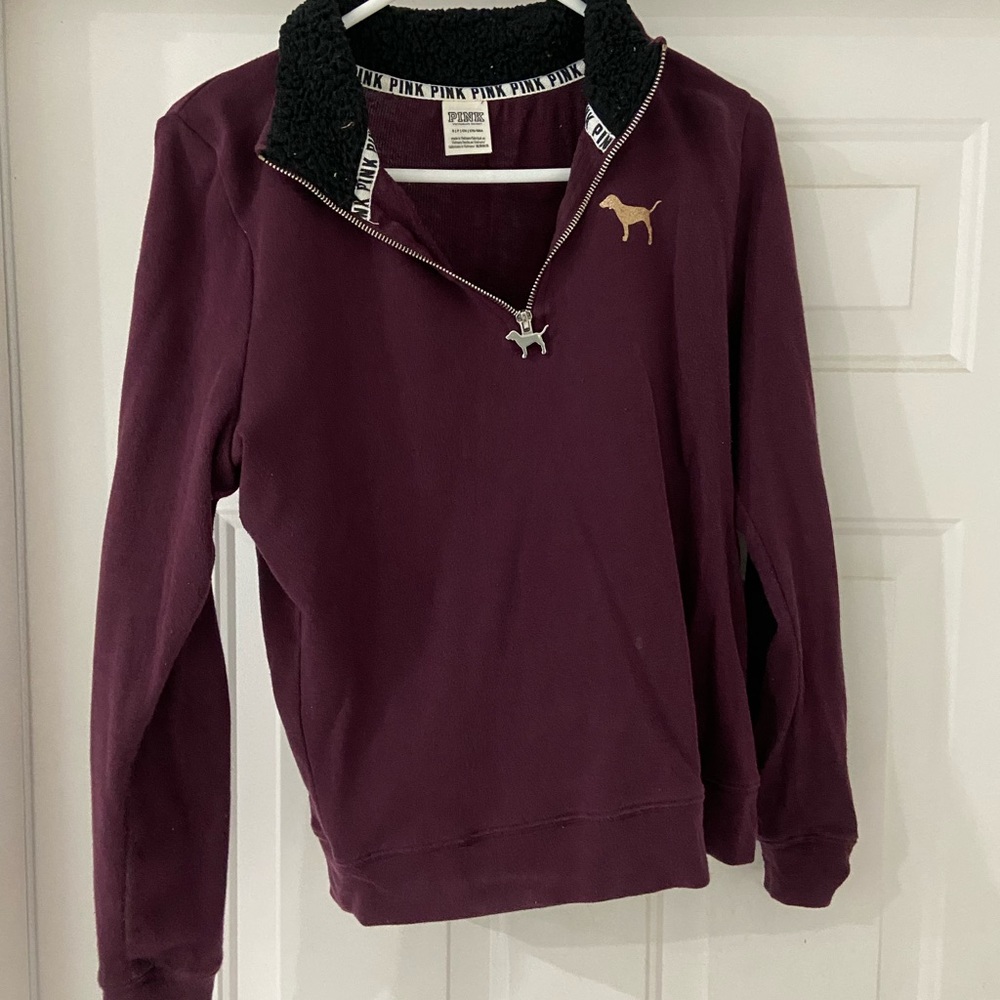 Pink Long Sleeve Dark Purple Shirt